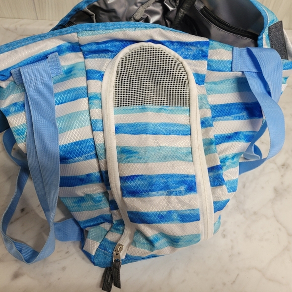 Waterseals Waterproof Beach Tote in Blue Stripe - Picture 5 of 6